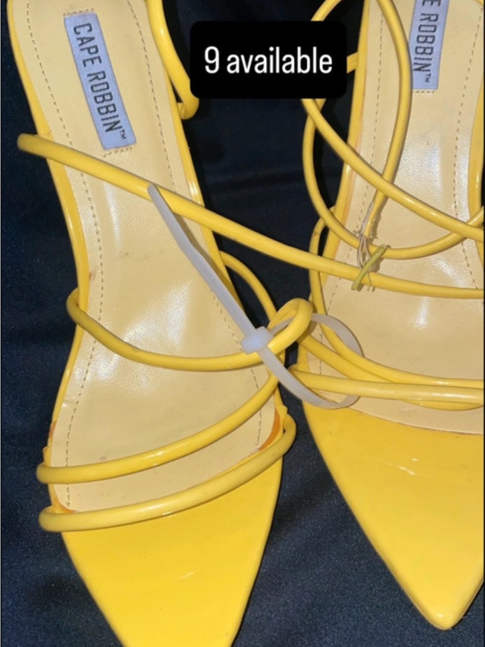 Cape Robbin Bright Yellow Strappy Pointed-Toe Heels